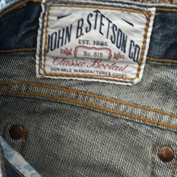 John Stetson 4 Reg Dark Wash Classic Bootcut - Picture 4 of 12